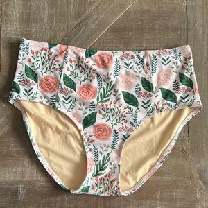 NWOT Lime Riki HIGH WAISTED swim plus bottoms